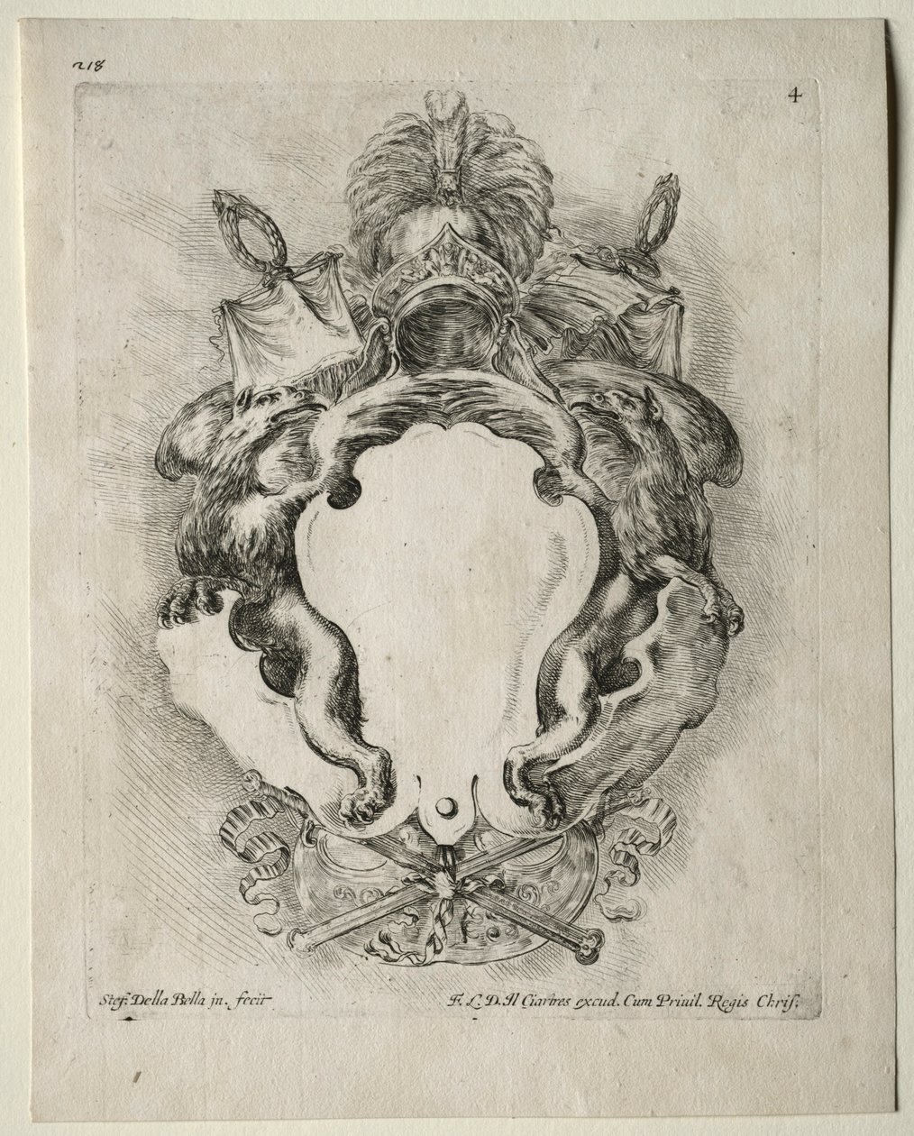 Collezione di vari capricci e nuovi disegni di cartouches e ornamenti: No. 4 da Stefano della Bella