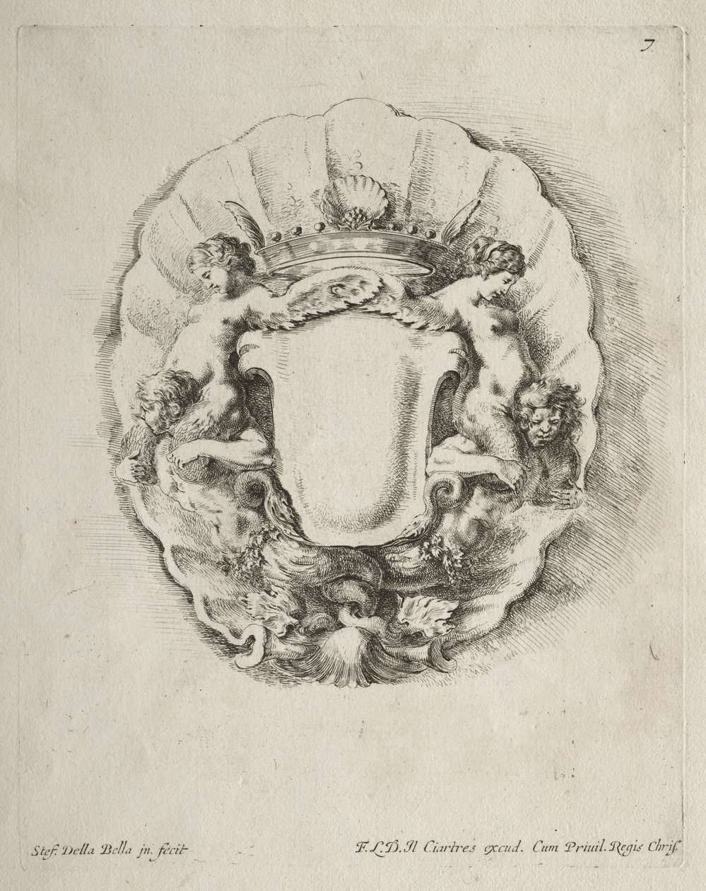 Collezione di vari capricci e nuovi disegni di cartigli e ornamenti: No 7 da Stefano della Bella