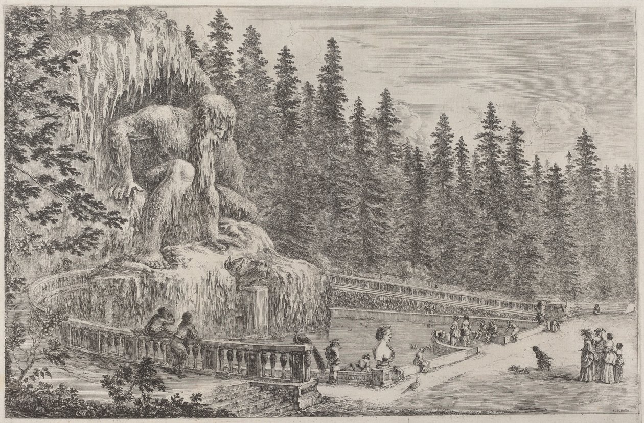 Statua colossale degli Appennini, probabilmente 1653 da Stefano della Bella