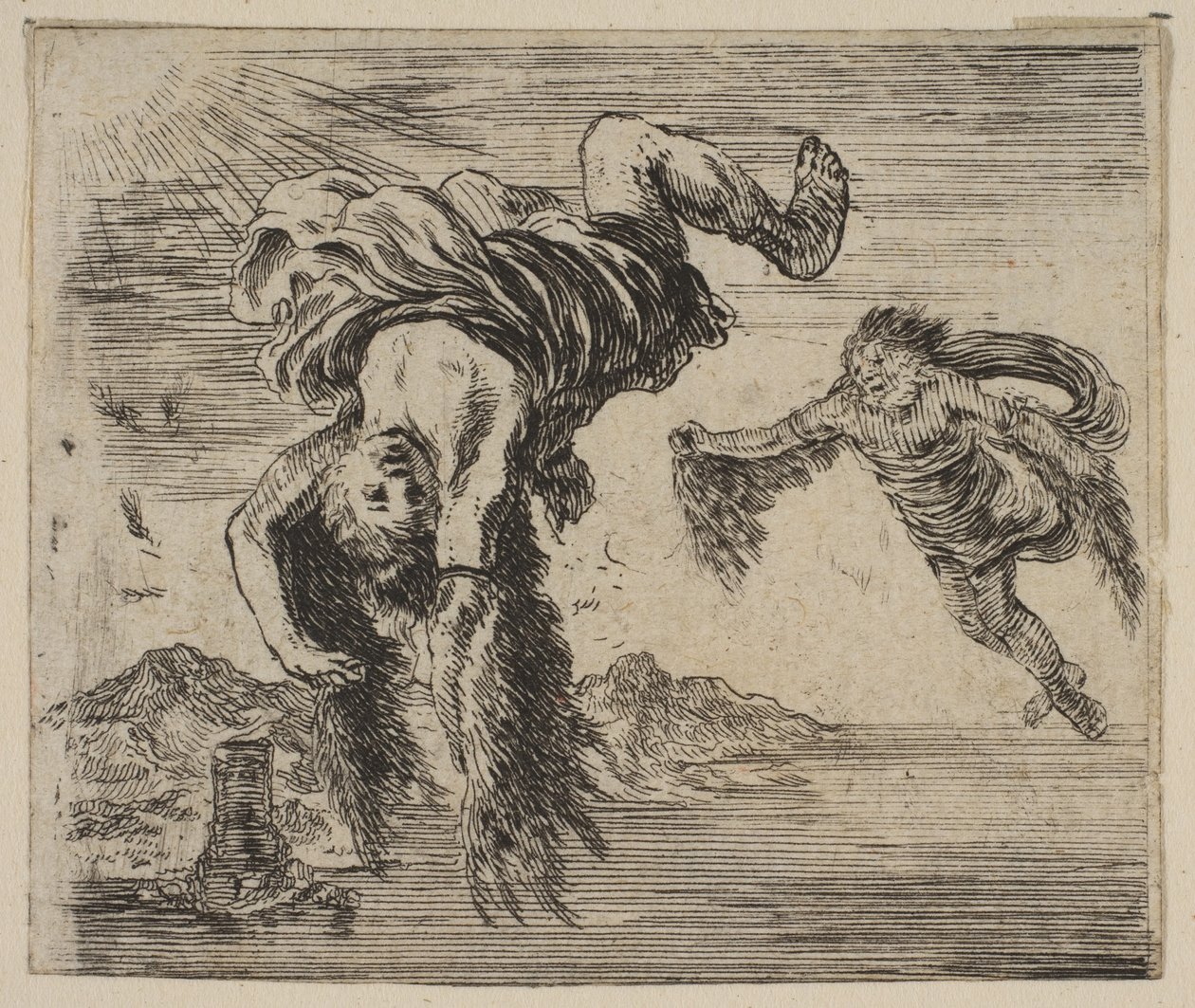 Dedalo e Icaro, dal Gioco della Mitologia, 1644 da Stefano della Bella