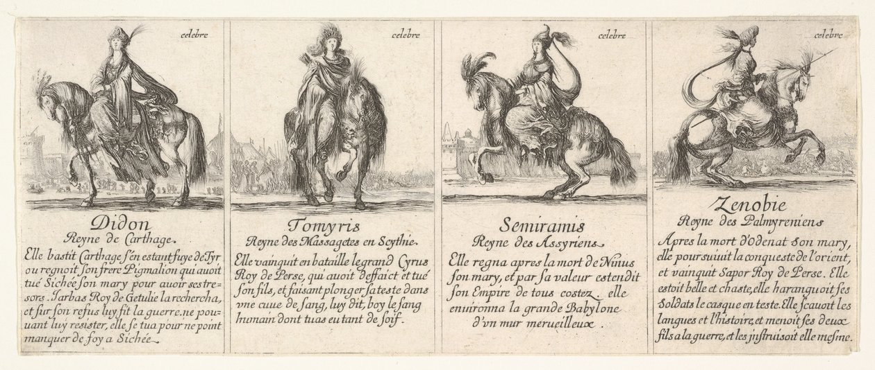Didone, Tomiri, Semiramide e Zenobia, da 