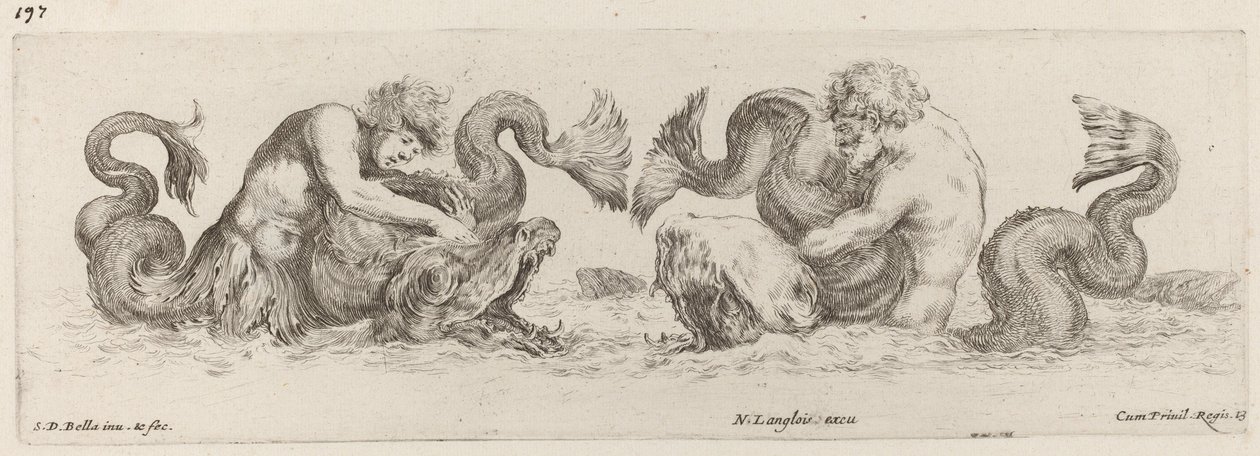 Delfini e Tritoni da Stefano della Bella