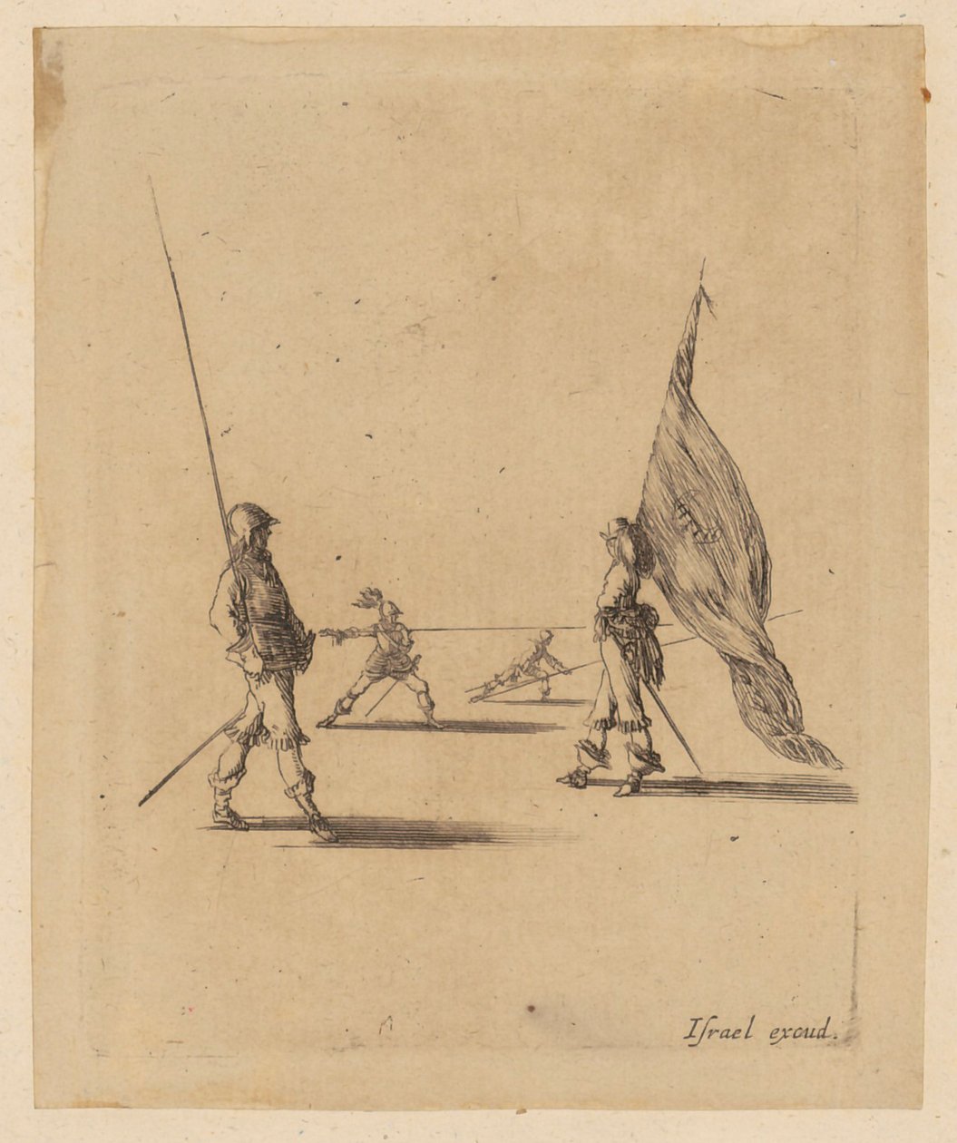 Portabandiera e tre picchieri da Stefano della Bella