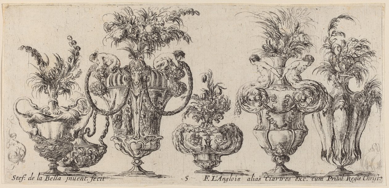 Vasi fantastici, probabilmente 1646 da Stefano della Bella