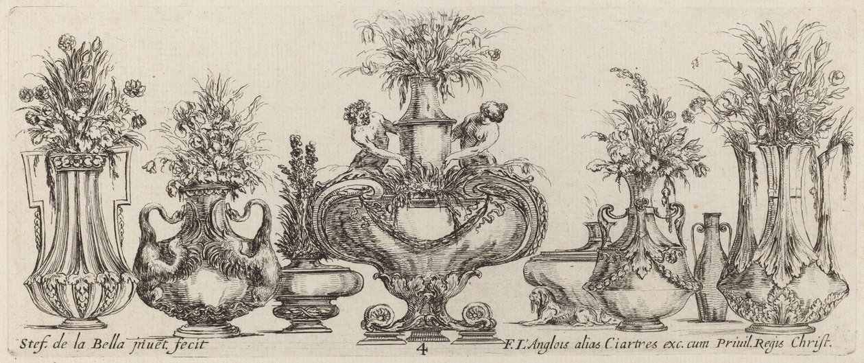 Vasi fantastici, probabilmente 1646 da Stefano della Bella