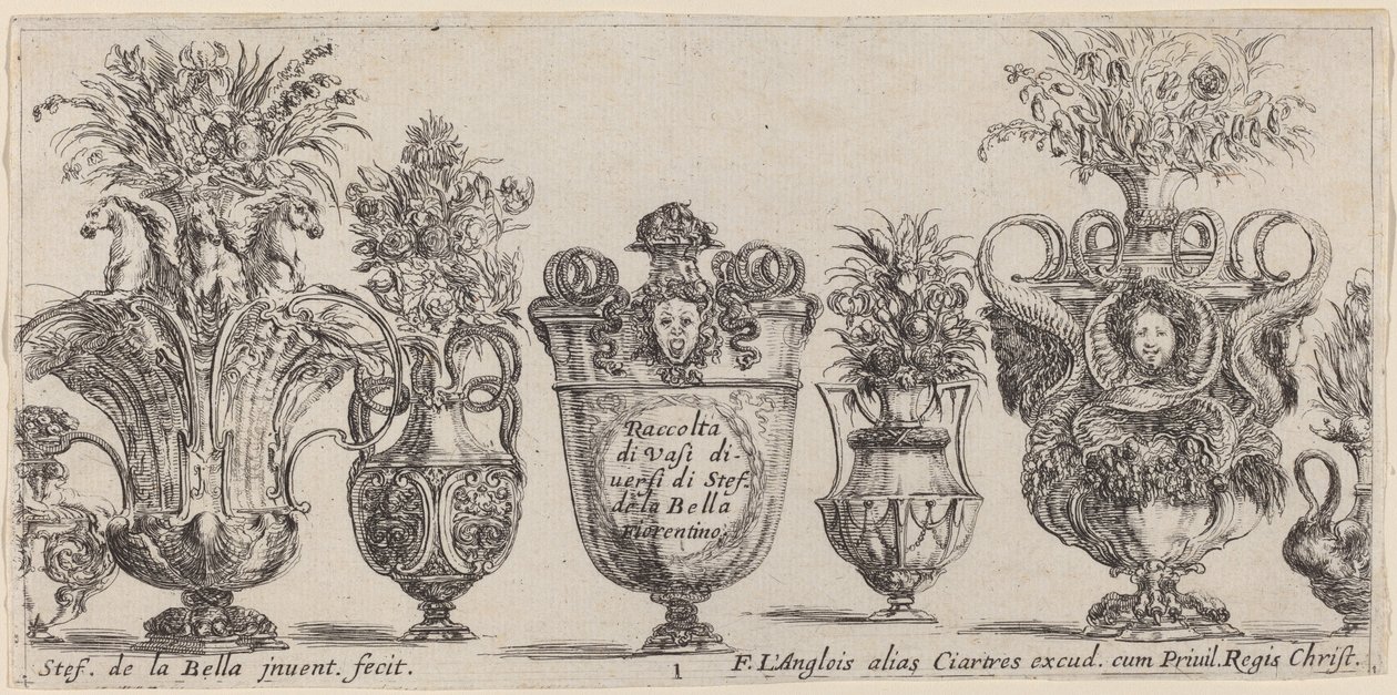 Vasi fantastici, probabilmente 1646 da Stefano della Bella