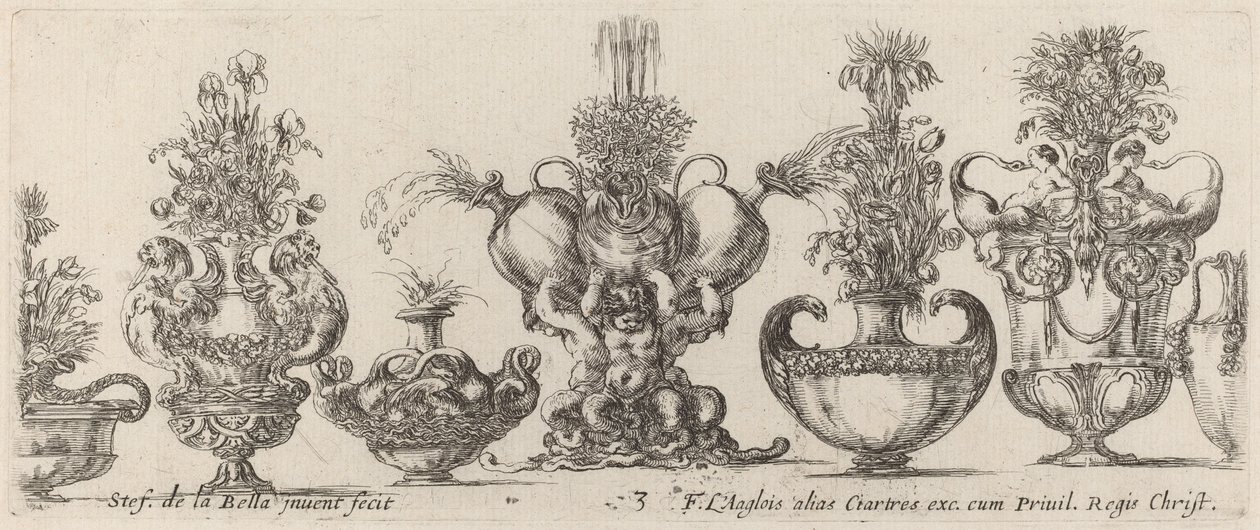 Vasi Fantastici, probabilmente 1646 da Stefano della Bella
