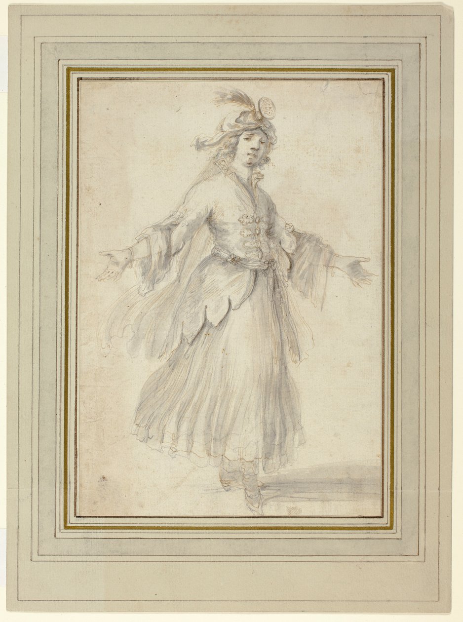 Ballerina in costume esotico da Stefano della Bella