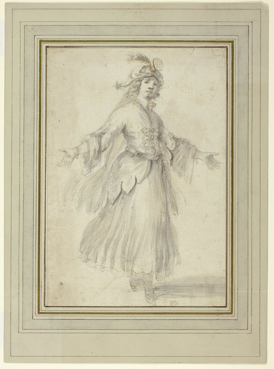 Ballerina in costume esotico da Stefano della Bella