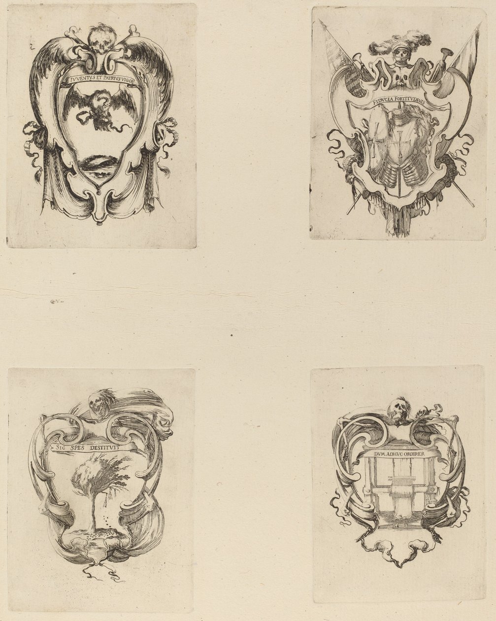 Quattro emblemi per il funerale del Principe Francesco de