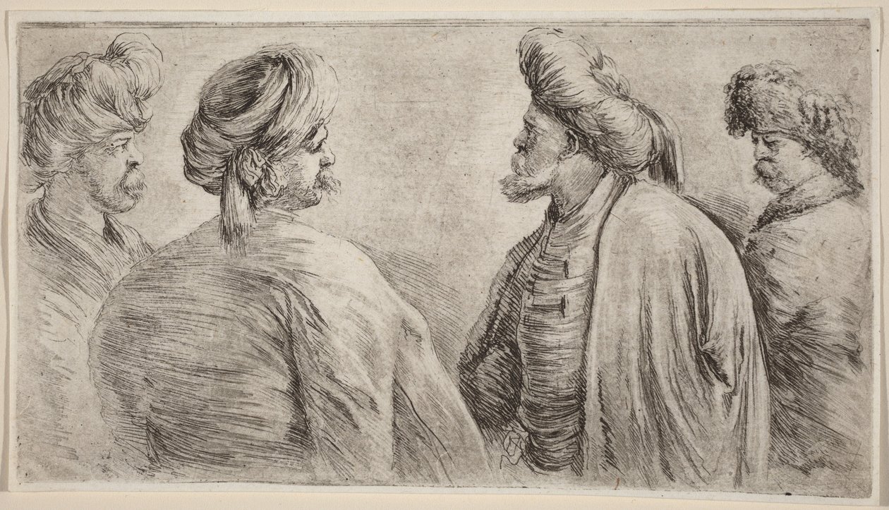 Quattro turchi con il turbante da Stefano della Bella