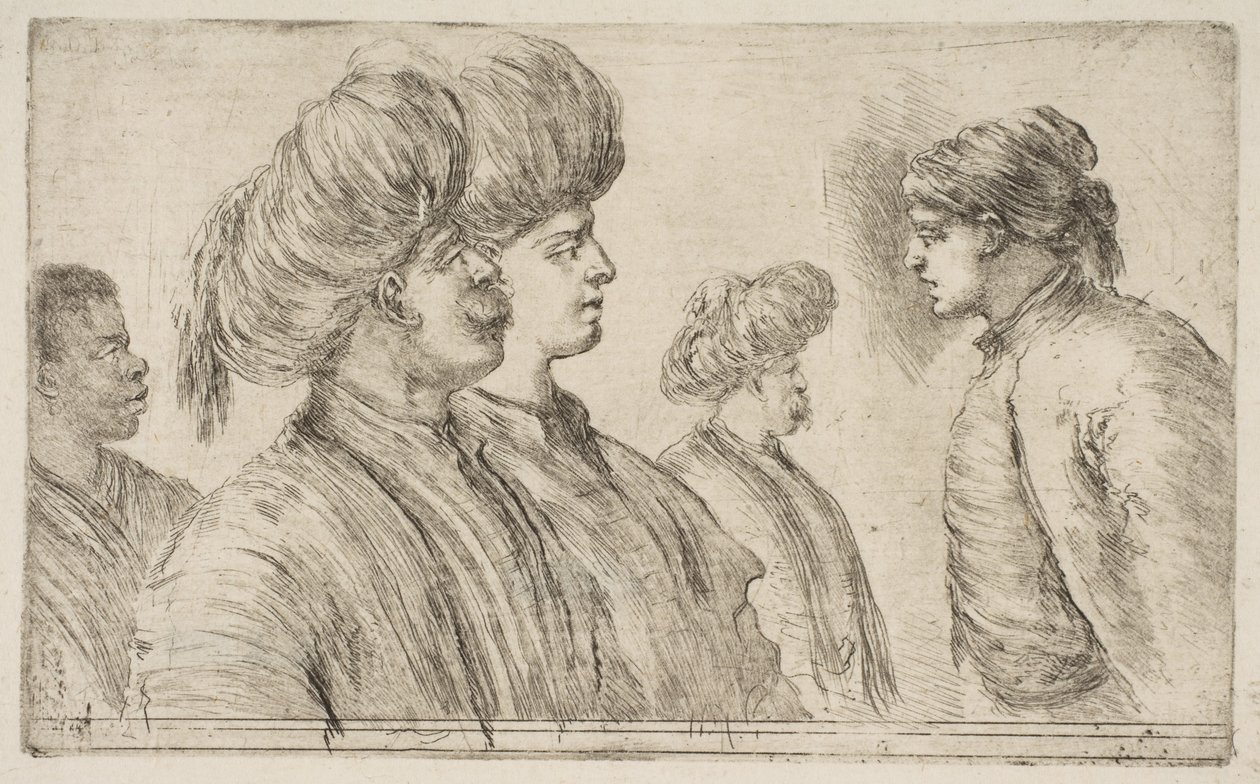 Quattro turchi e un uomo nero da Stefano della Bella