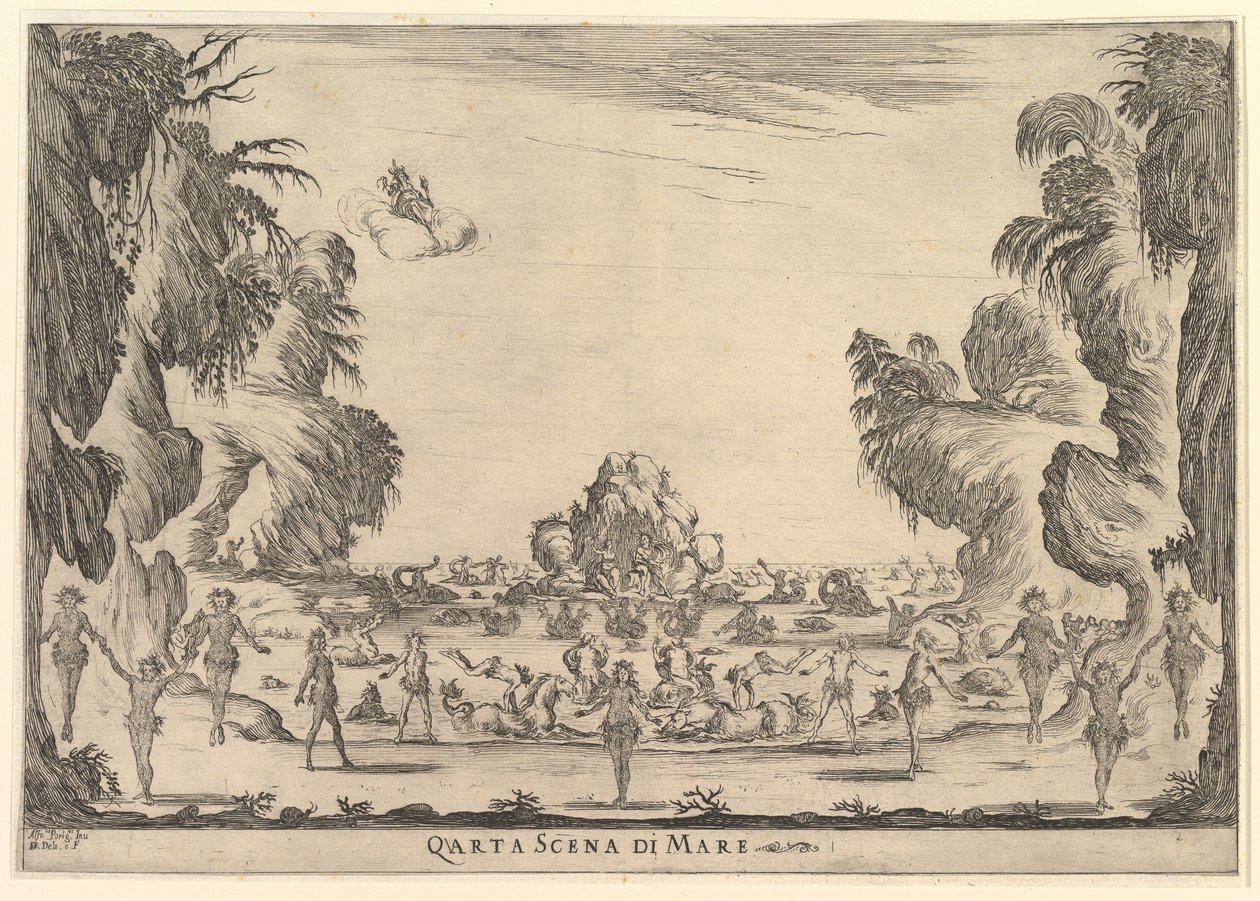 Quarta scena, il mare, da Le nozze degli Dei da Stefano della Bella