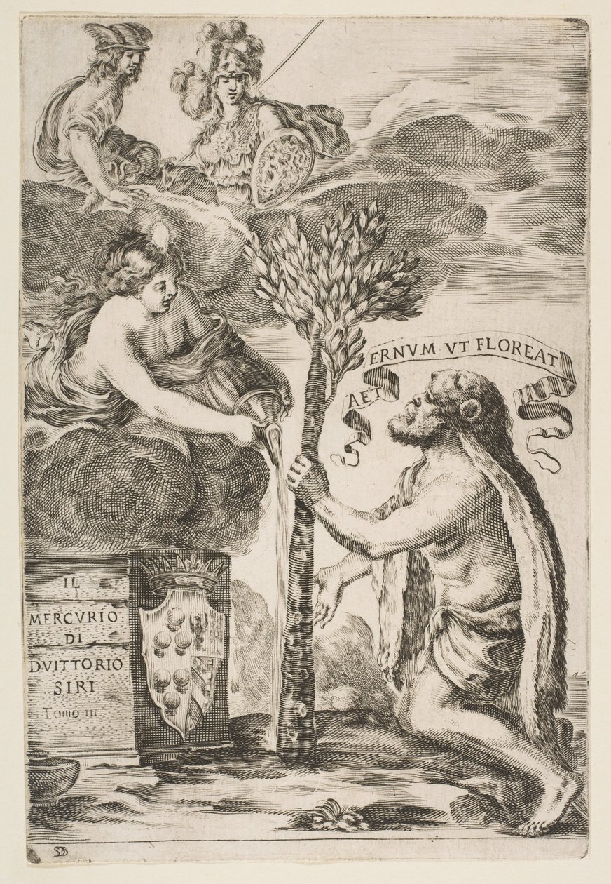 Frontespizio per Il Mercurio, III: Ercole Pianta la Sua Clava, 1652 da Stefano della Bella