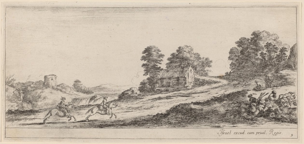 Cavalieri al Galoppo, prima o nel 1647 da Stefano della Bella