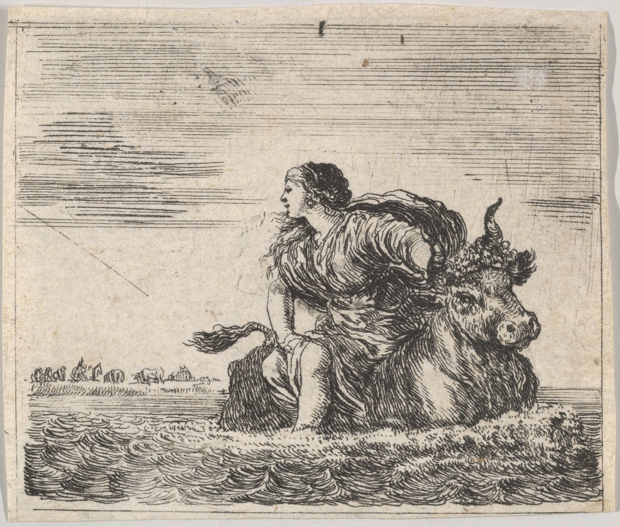 Giove ed Europa, dal Gioco della Mitologia Jeu de la Mythologie, 1644 da Stefano della Bella