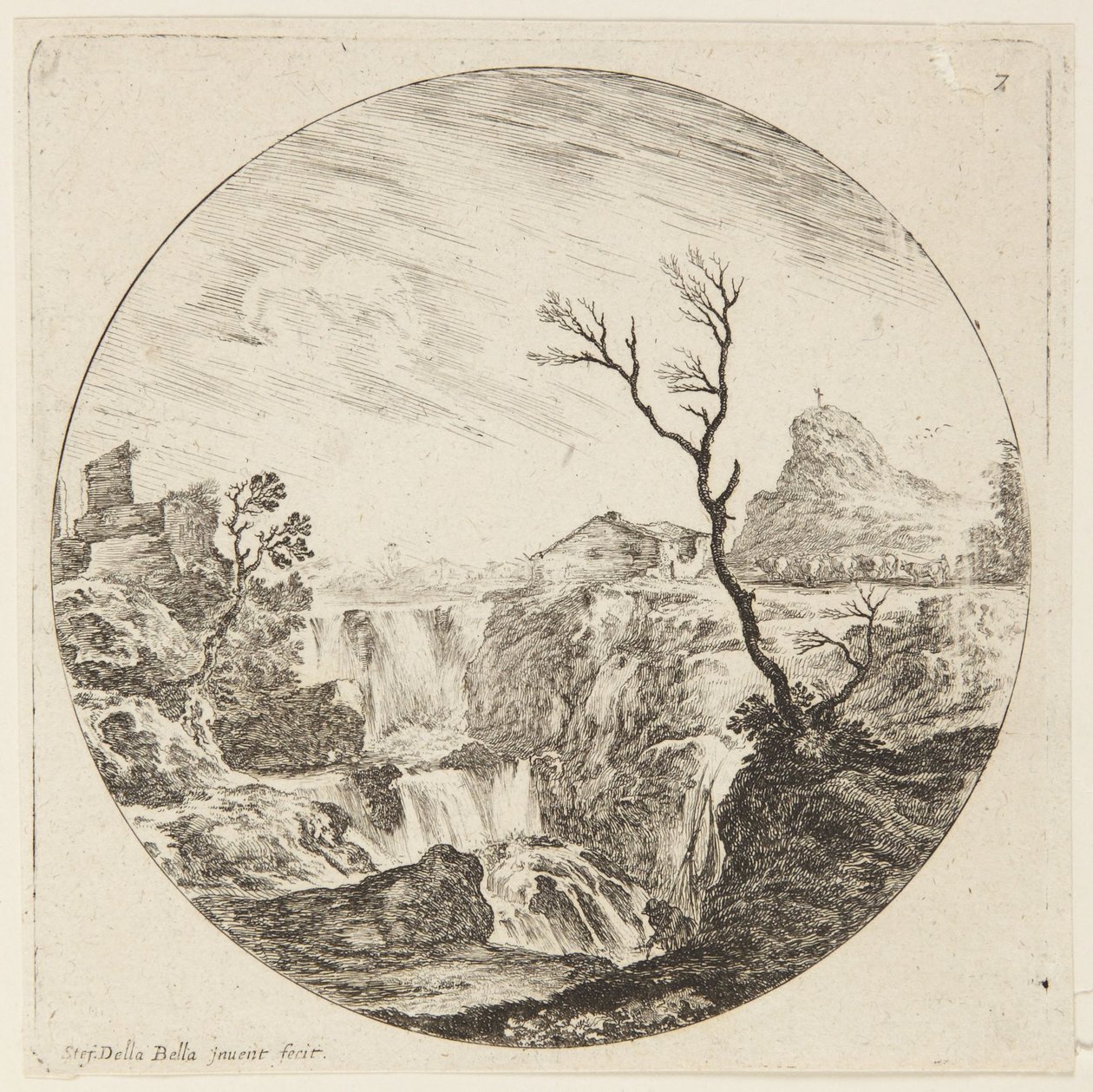 Paesaggio (Paesaggi e rovine di Roma, 7) da Stefano della Bella
