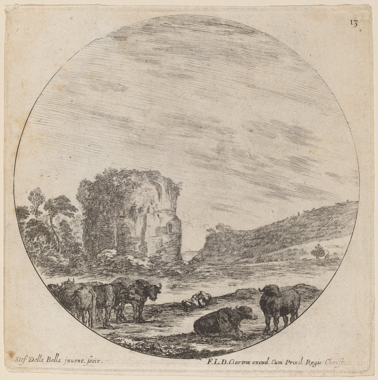 Paesaggio con Rovine Antiche da Stefano della Bella