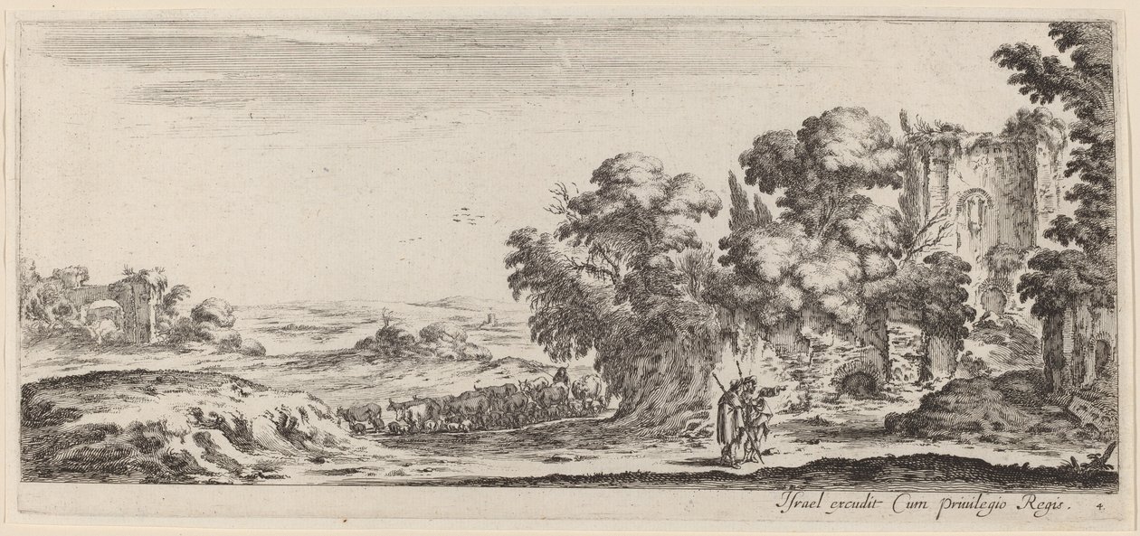 Paesaggio con rovine, entro il 1647 da Stefano della Bella