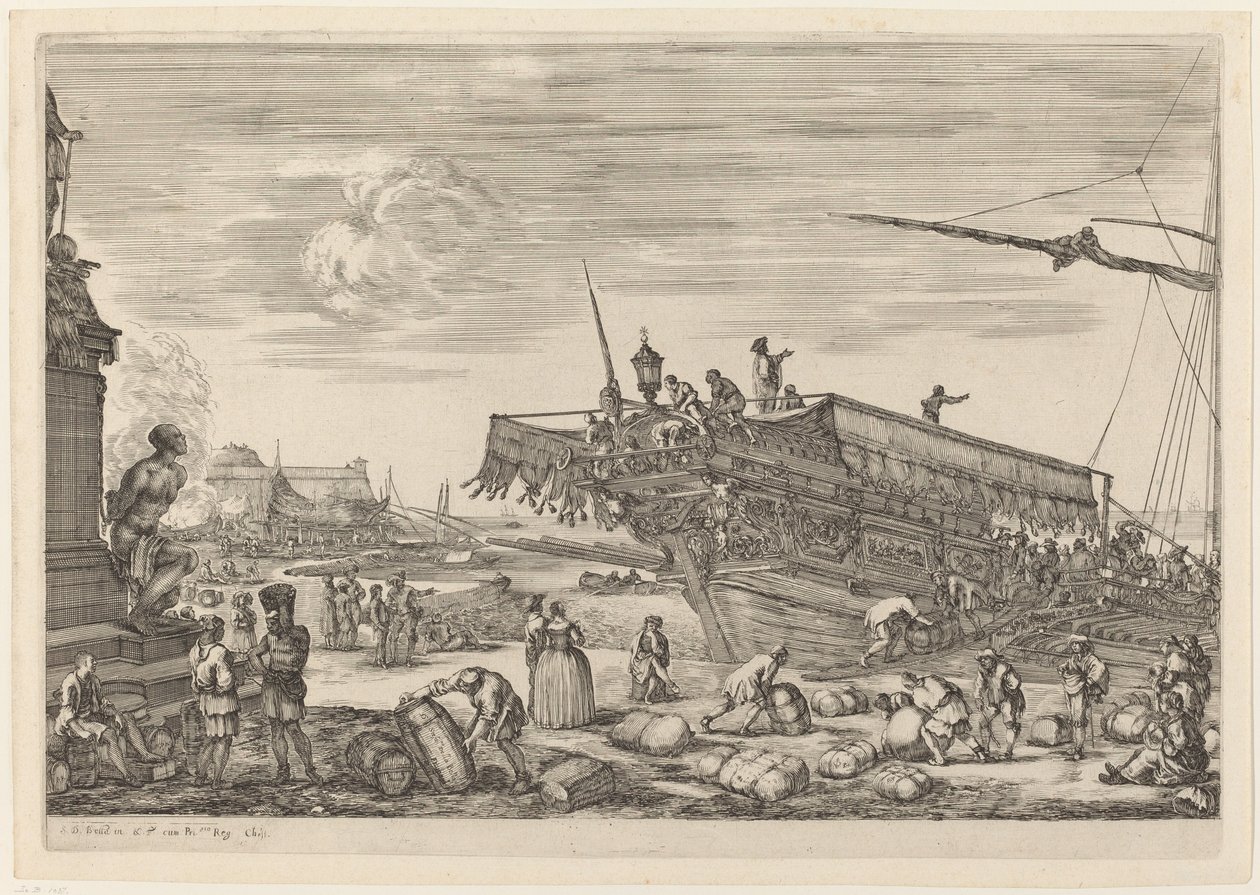 Caricamento di una Nave da Stefano della Bella