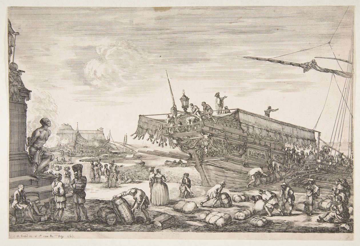 Caricamento di una galea, 1654-55 da Stefano della Bella