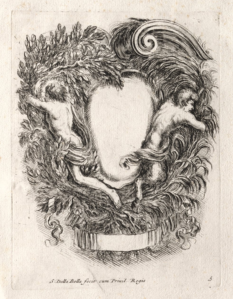 Nuovo modello per un cartiglio, 1647 da Stefano della Bella