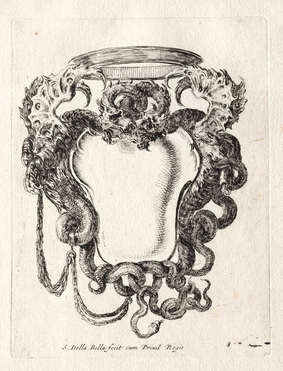 Nuovo modello per un cartiglio, 1647 da Stefano della Bella