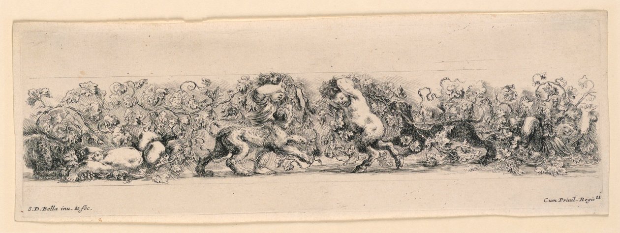 Ornamenti di fregi e fogliami da Stefano della Bella