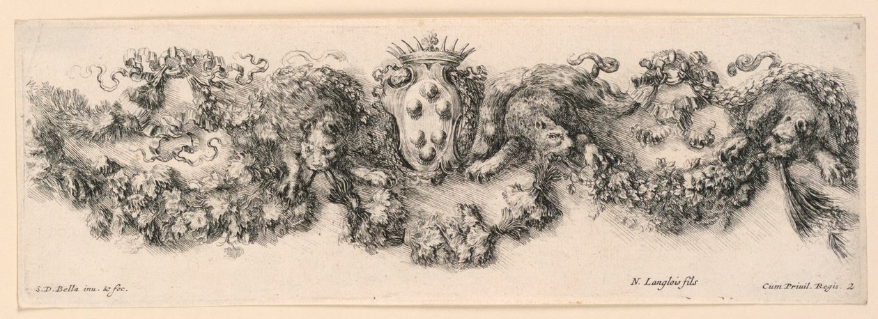 Ornamenti di fregi e fogliami da Stefano della Bella