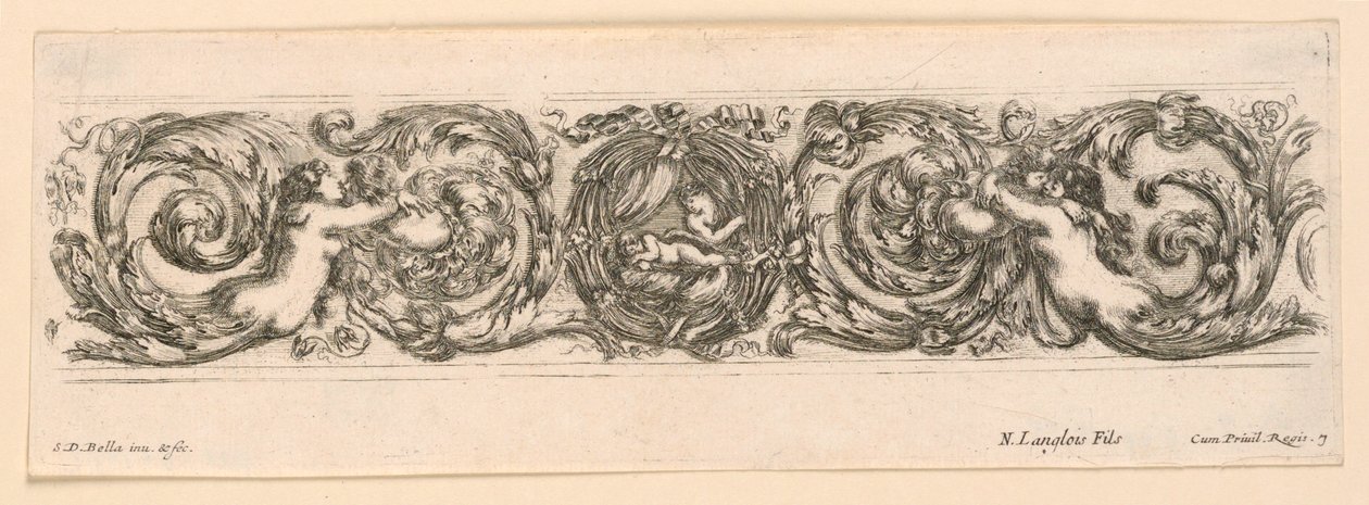 Ornamenti di fregi e fogliami da Stefano della Bella