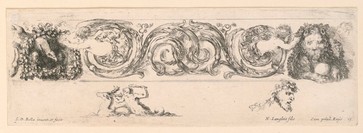 Ornamenti di fregi e fogliami da Stefano della Bella