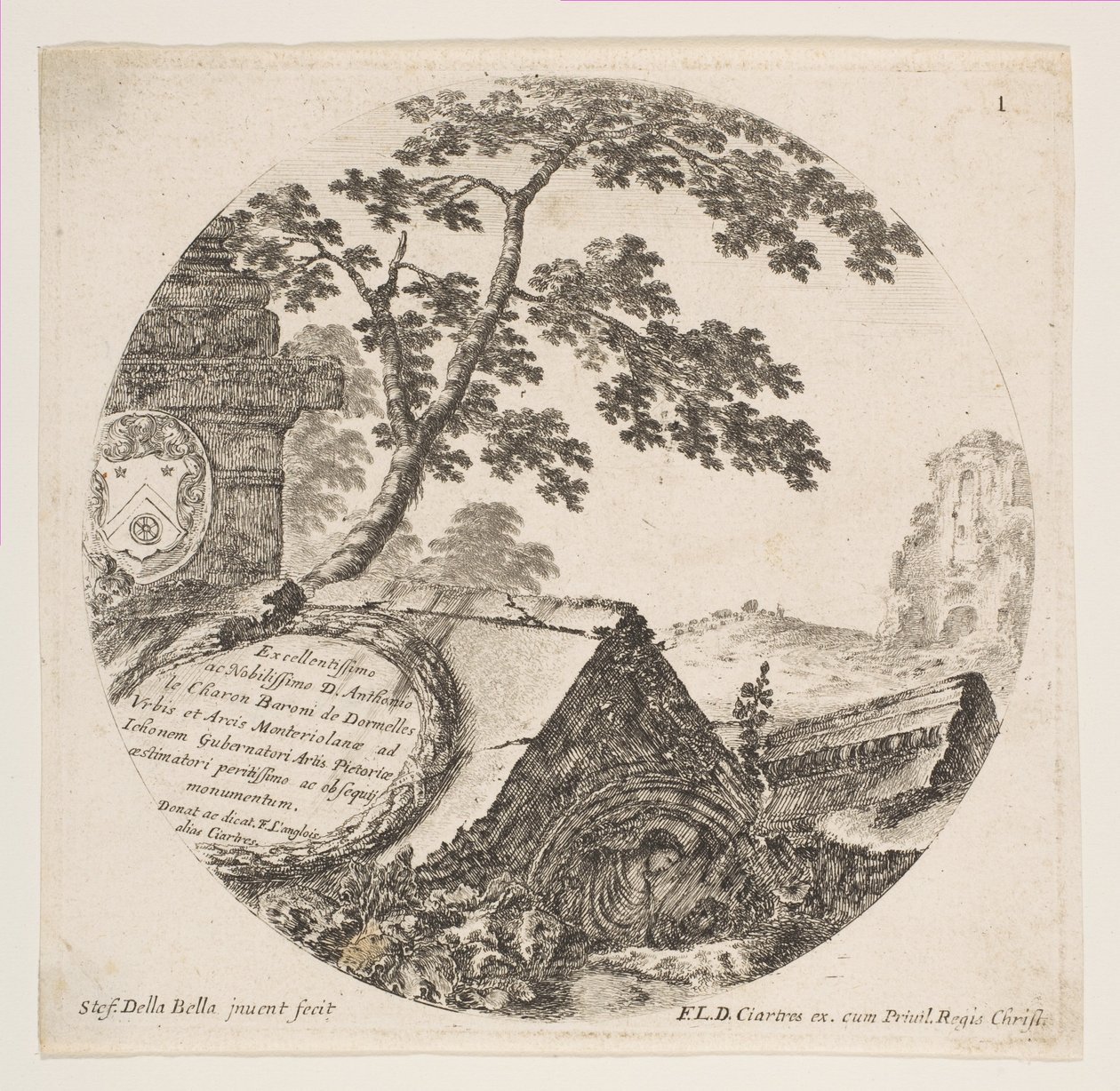 Frammenti da monumenti antichi, da Paesaggi e rovine romane da Stefano della Bella