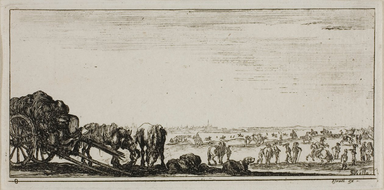 Tavola otto da Disegni di diversi movimenti di soldati da Stefano della Bella