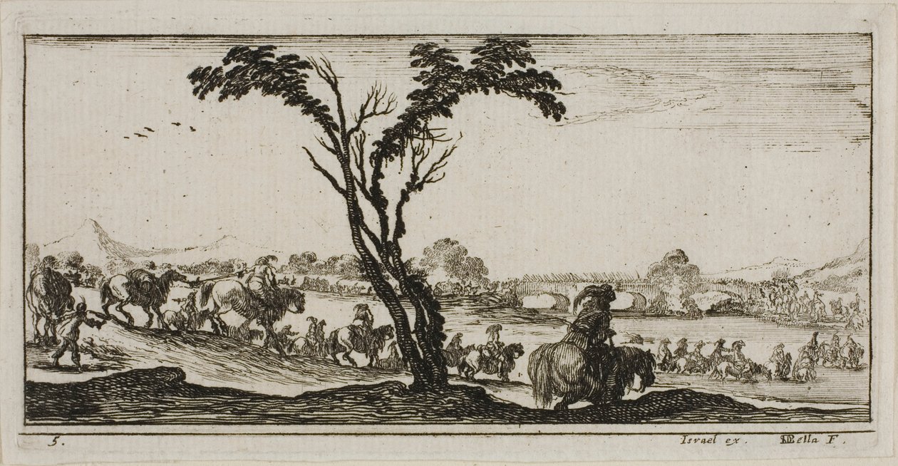 Tavola Cinque da Disegni di Vari Movimenti di Soldati da Stefano della Bella