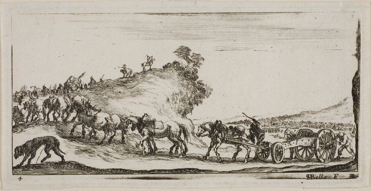 Tavola quattro da Disegni di diversi movimenti di soldati da Stefano della Bella