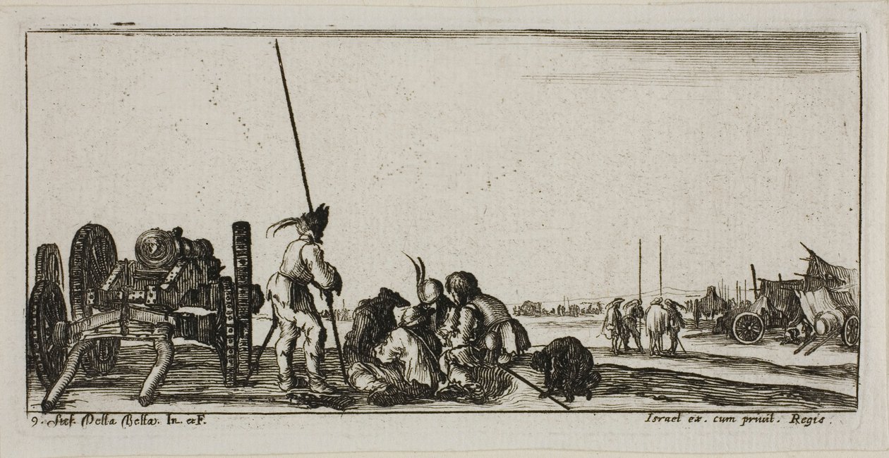 Tavola nove da Disegni di diversi movimenti di soldati da Stefano della Bella