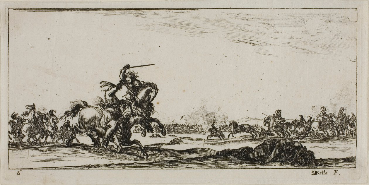 Tavola Sei da Disegni di Vari Movimenti di Soldati da Stefano della Bella