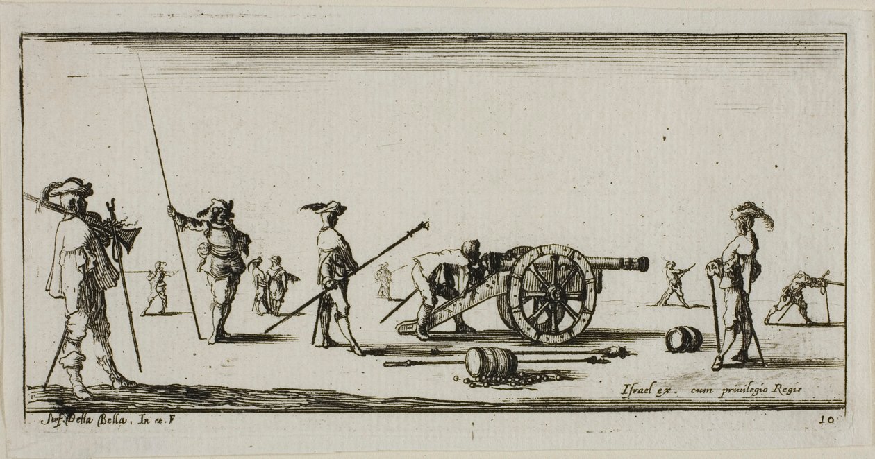 Tavola dieci da Disegni di diversi movimenti di soldati da Stefano della Bella