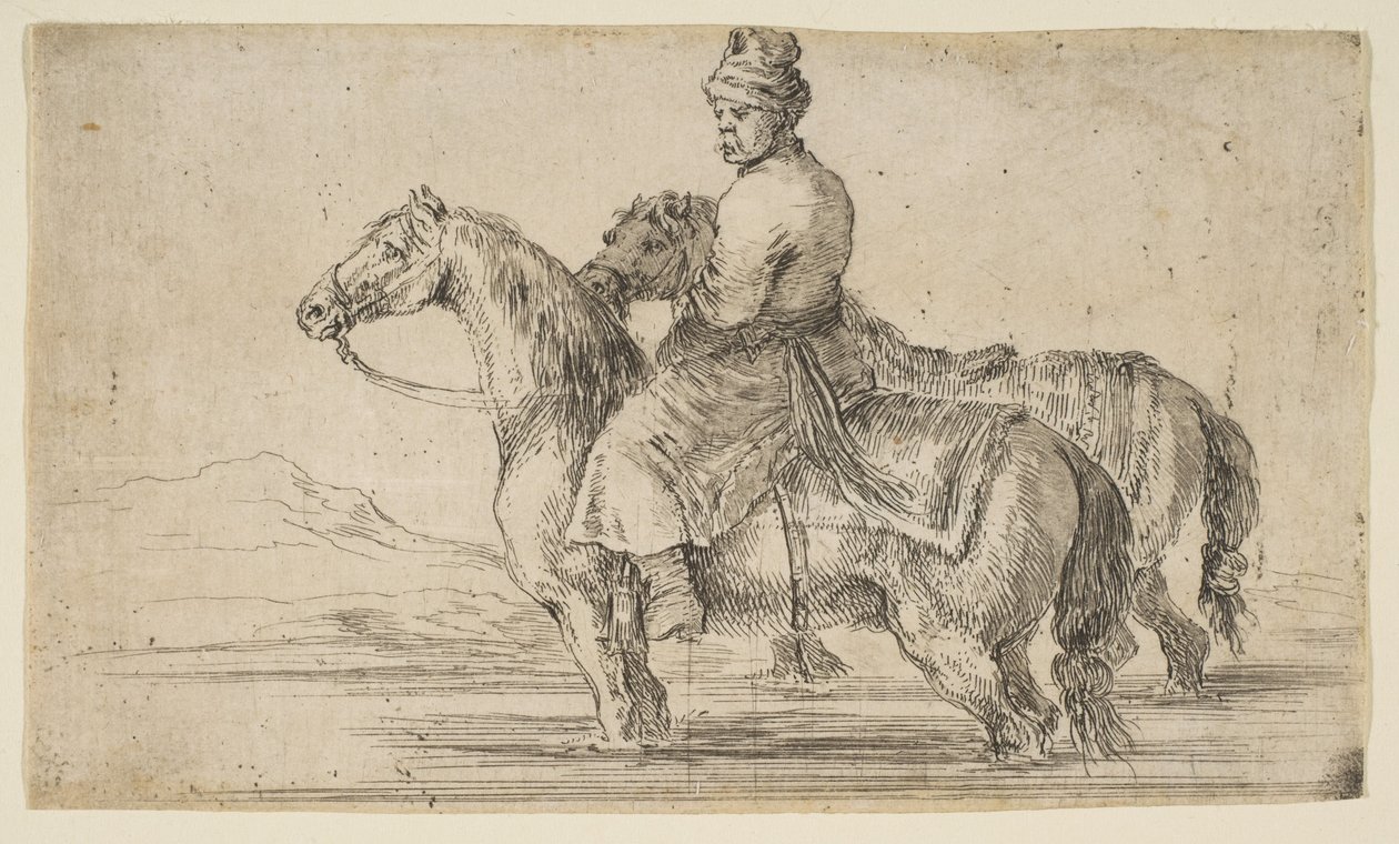 Stalliere polacco che bagna cavalli da Stefano della Bella