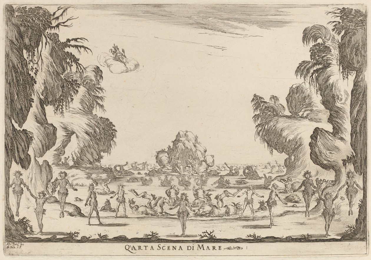 Quarta scena di mare, 1637 da Stefano della Bella