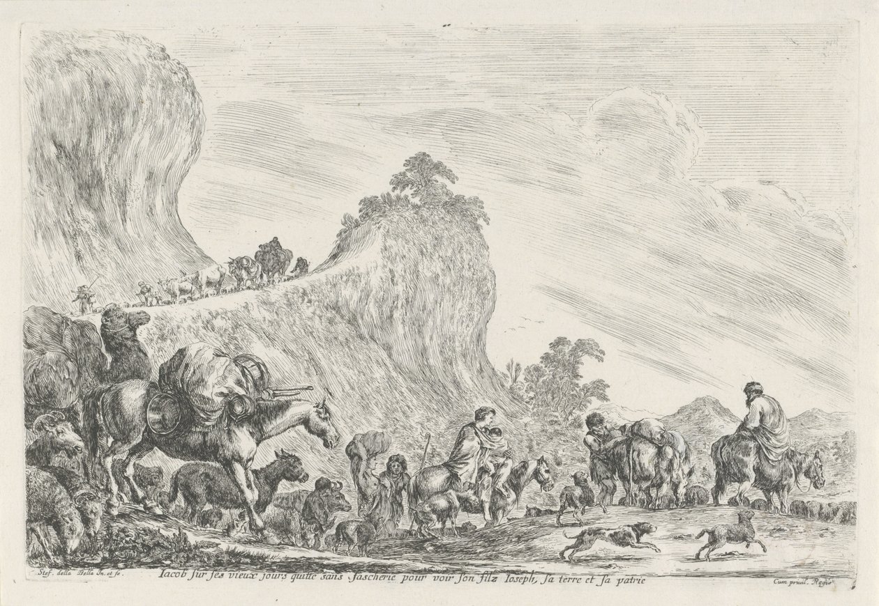 Viaggio di Giacobbe in Egitto da Stefano della Bella