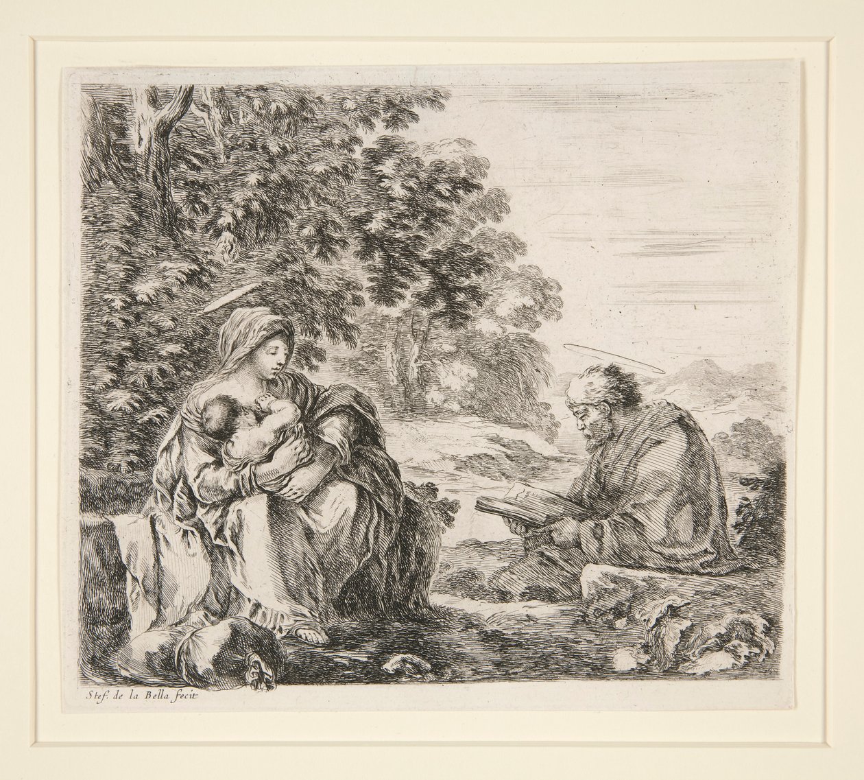 Riposo durante la Fuga in Egitto da Stefano della Bella