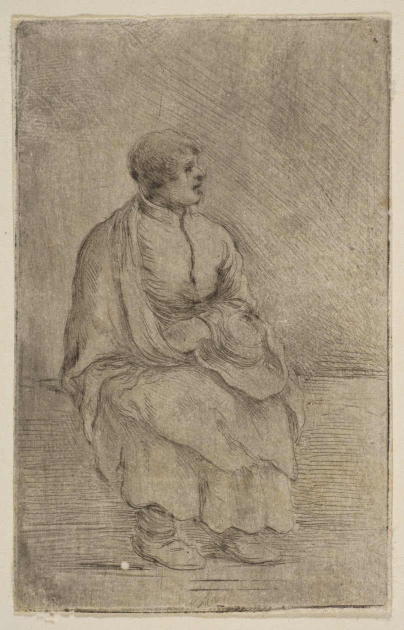 Ecclesiastico seduto, ca. 1662 da Stefano della Bella