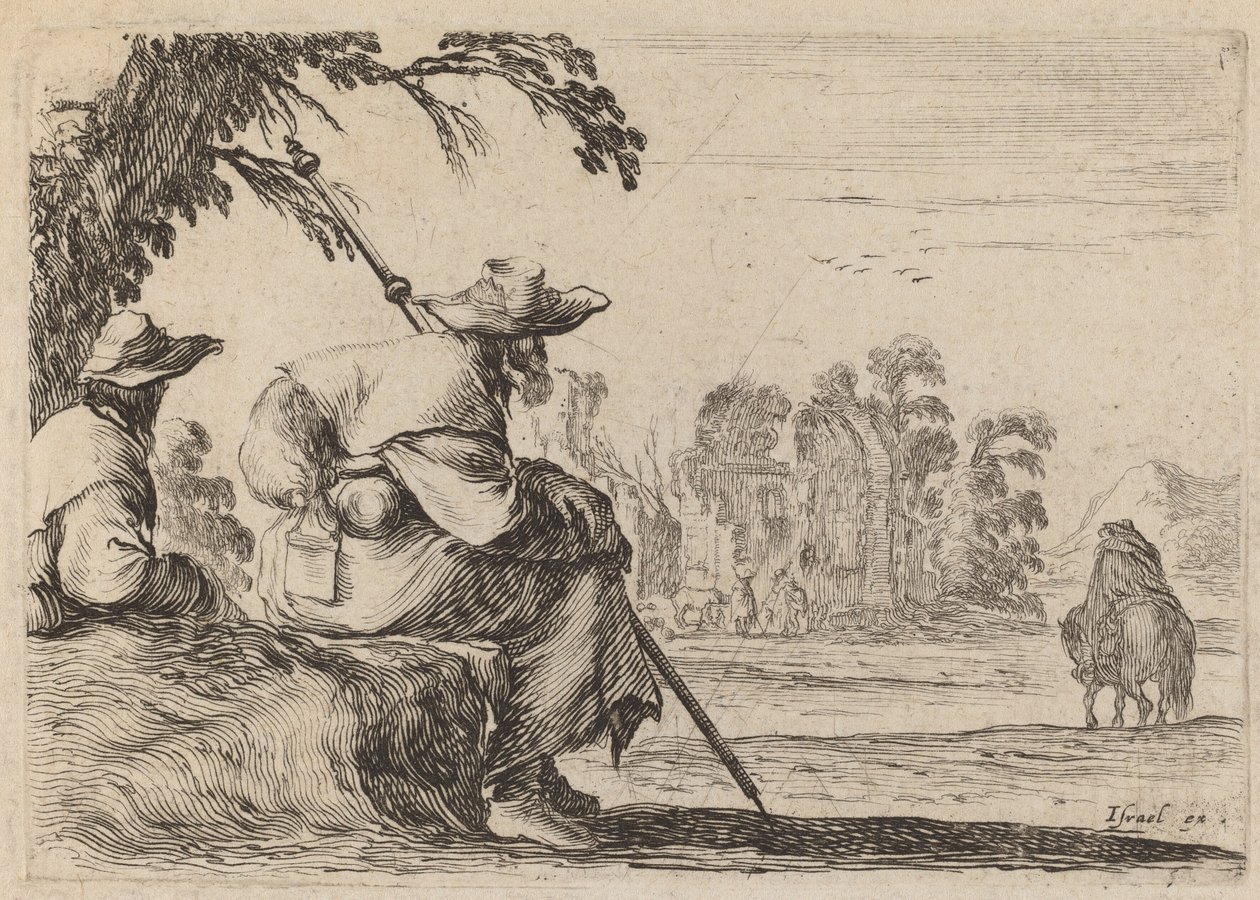 Pellegrini seduti, 1642 da Stefano della Bella