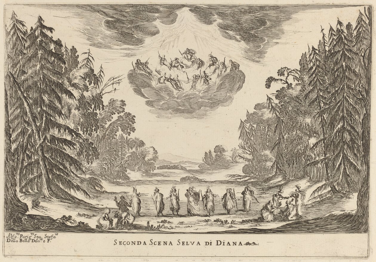 Seconda Scena Selva di Diana da Stefano della Bella