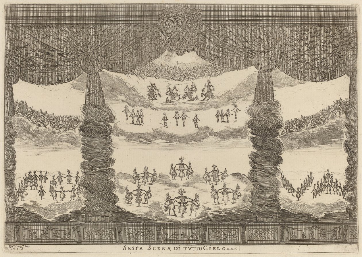 Sesta Scena di Tutto Cielo, 1637 da Stefano della Bella