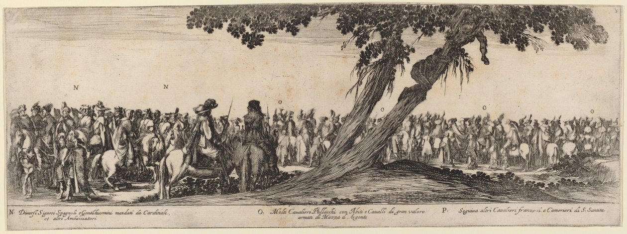 Gentiluomini spagnoli, cavalieri polacchi e francesi da Stefano della Bella