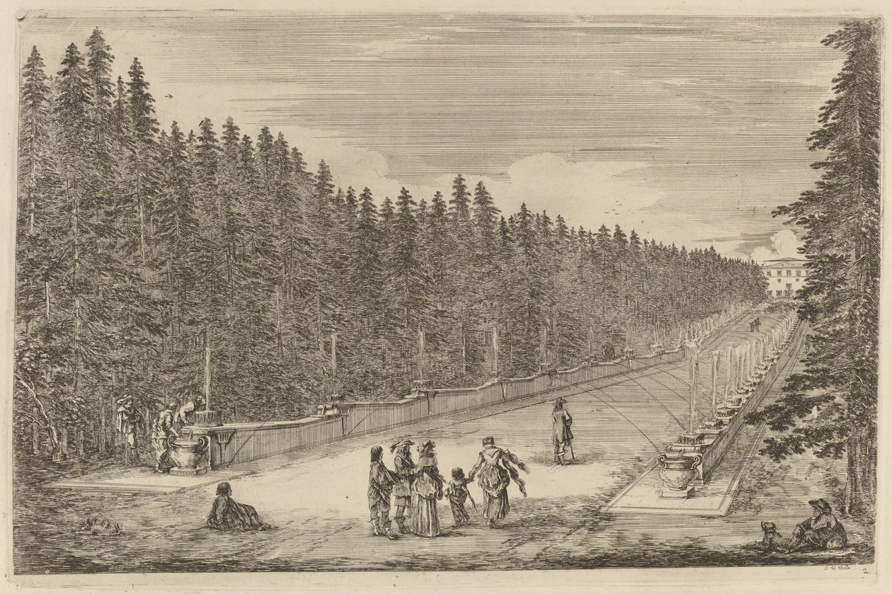 Il Viale delle Fontane da Stefano della Bella