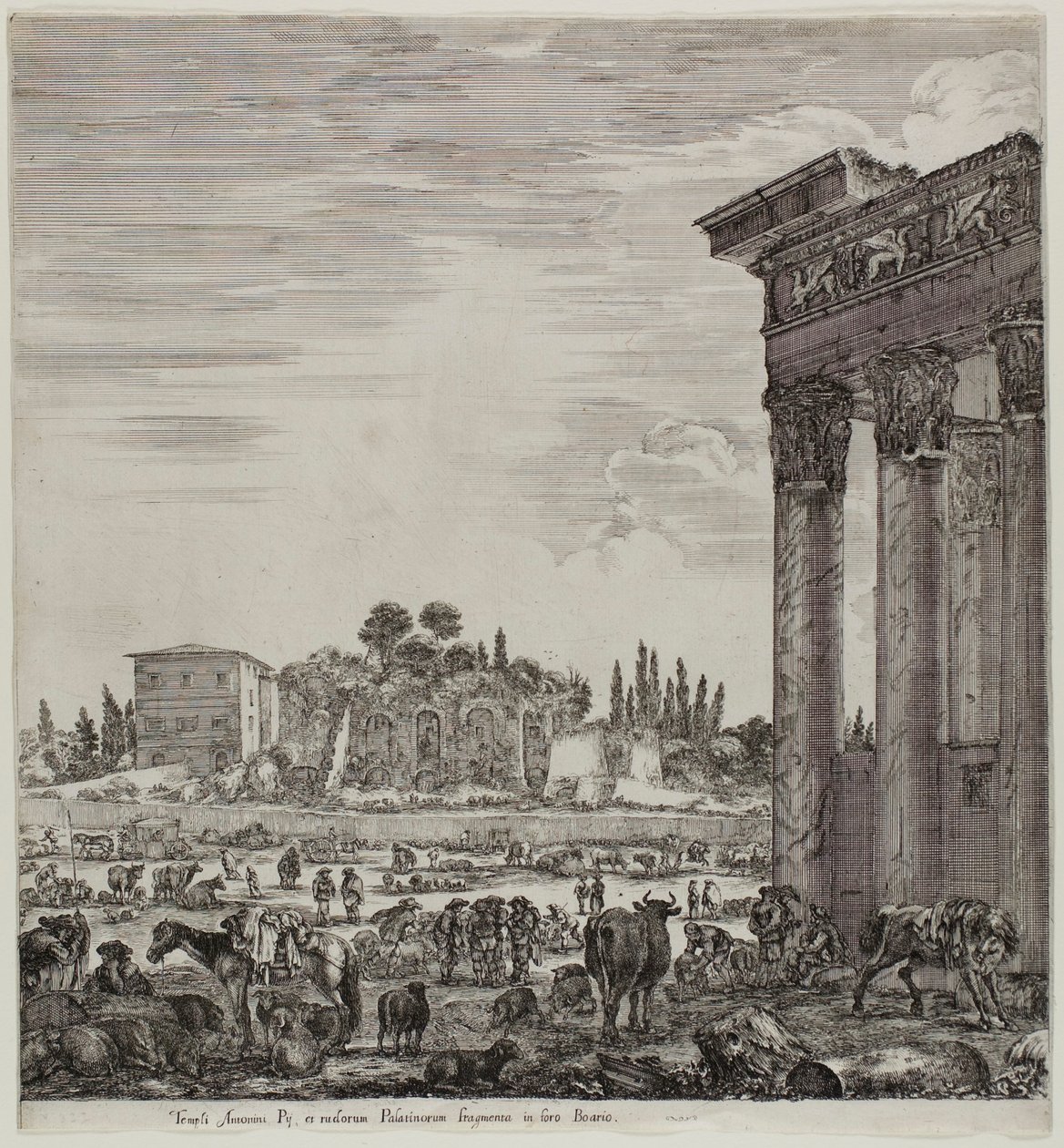 Il Tempio di Antonino e il Campo Vaccino da Stefano della Bella