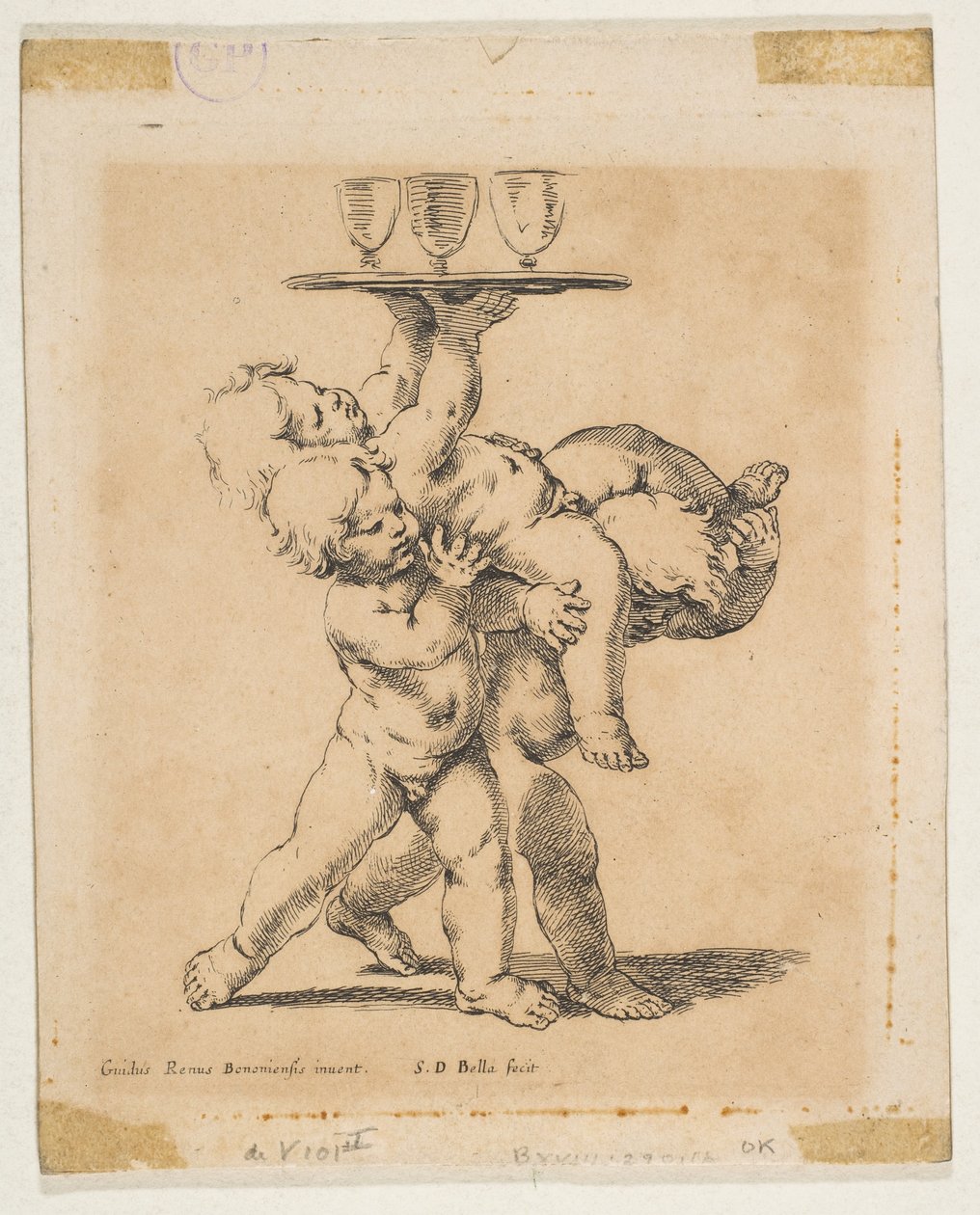 Tre bambini con un vassoio, ca. 1638 da Stefano della Bella